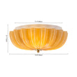 Load image into Gallery viewer, Farmhouze Light - Retro Toffee Brown Flower Art Glass Scalloped Ceiling Light - Ceiling Light - Brown - 
