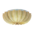 Load image into Gallery viewer, Farmhouze Light - Retro Toffee Brown Flower Art Glass Scalloped Ceiling Light - Ceiling Light - Brown - 
