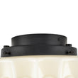 Load image into Gallery viewer, Farmhouze Light - Rococo Round Embossed Milky Glass Dimmable LED Semi Flush - Ceiling Light - White Glass (Back Order) - 
