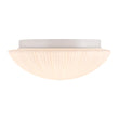 Load image into Gallery viewer, Farmhouze Light - Round Pleated Frosted Glass Dimmable LED Flush Mount Light - Ceiling Light - White - 
