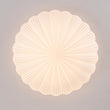 Load image into Gallery viewer, Farmhouze Light - Round Pleated Frosted Glass Dimmable LED Flush Mount Light - Ceiling Light - White - 
