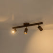 Load image into Gallery viewer, Farmhouze Light-Rustic 4-Light Adjustable Walnut Ceiling Track Light-Ceiling Light-3 Bulbs-
