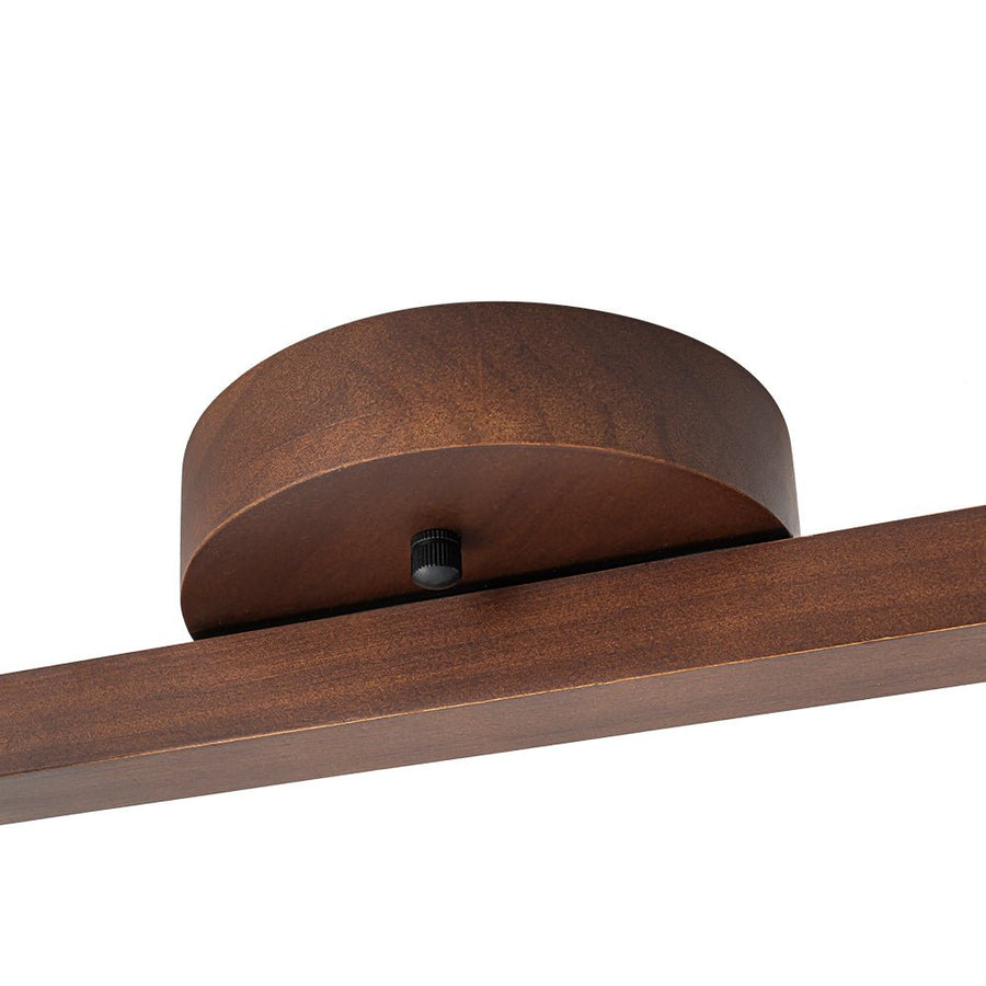 Farmhouze Light - Rustic 4 - Light Adjustable Walnut Ceiling Track Light - Ceiling Light - Walnut - 