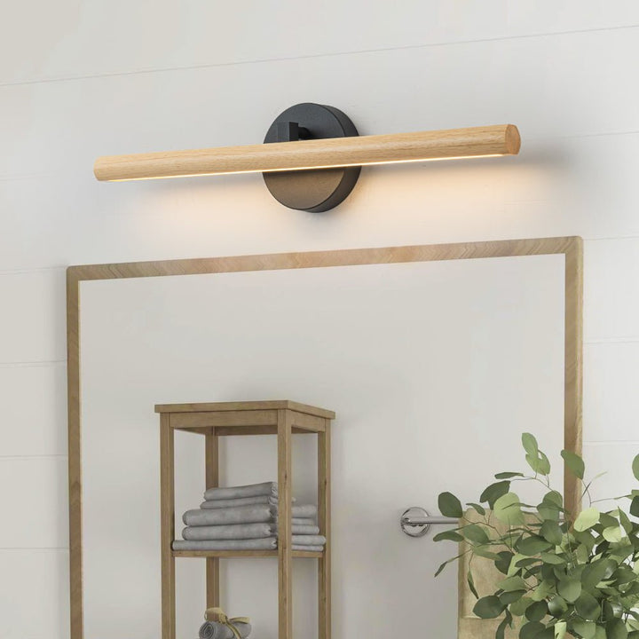 Farmhouze Light - Rustic Dimmable LED Adjustable Linear Pine Vanity Wall Lamp - Wall Sconce - 1 Unit - 
