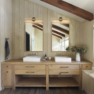 Farmhouze Light - Rustic Dimmable LED Adjustable Linear Pine Vanity Wall Lamp - Wall Sconce - 2 Units - 