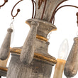 Load image into Gallery viewer, Farmhouze Light-Rustic Farmhouse Distressed Wood 6-Light Candle Chandelier-Chandelier-Dark Rustic-

