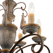 Load image into Gallery viewer, Farmhouze Light-Rustic Farmhouse Distressed Wood 6-Light Candle Chandelier-Chandelier-Dark Rustic-
