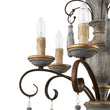 Load image into Gallery viewer, Farmhouze Light-Rustic Farmhouse Distressed Wood 6-Light Candle Chandelier-Chandelier-Dark Rustic-
