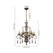 Load image into Gallery viewer, Farmhouze Light-Rustic Farmhouse Distressed Wood 6-Light Candle Chandelier-Chandelier-Dark Rustic-
