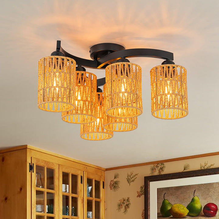 Rustic Light Ceiling Mounted Farmhouse Ceiling Lights| Farmhouze Lighting | Farmhouse Ceiling Fan ...