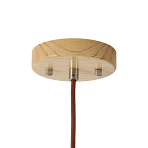 Farmhouze Light - Rustic Single Wood Style Wide Conical Pendant Light - Pendant - Oak - 