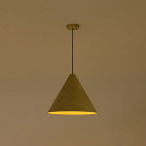 Farmhouze Light - Rustic Single Wood Style Wide Conical Pendant Light - Pendant - Oak - 