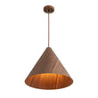 Load image into Gallery viewer, Farmhouze Light - Rustic Single Wood Style Wide Conical Pendant Light - Pendant - Walnut - 
