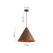 Load image into Gallery viewer, Farmhouze Light - Rustic Single Wood Style Wide Conical Pendant Light - Pendant - Walnut - 
