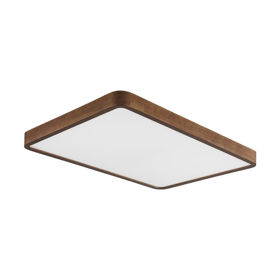 Farmhouze Light - Rustic Walnut Wood Dimmable LED Rectangle Ceiling Light - Ceiling Light - 23.6 In - 