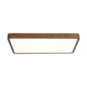 Farmhouze Light - Rustic Walnut Wood Dimmable LED Rectangle Ceiling Light - Ceiling Light - 23.6 In - 