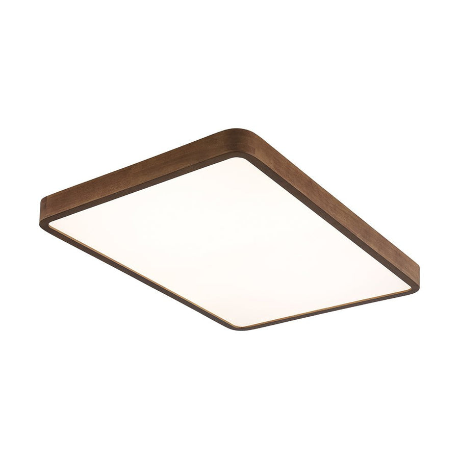 Farmhouze Light - Rustic Walnut Wood Dimmable LED Rectangle Ceiling Light - Ceiling Light - 23.6 In - 