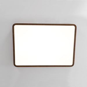 Farmhouze Light - Rustic Walnut Wood Dimmable LED Rectangle Ceiling Light - Ceiling Light - 23.6 In - 