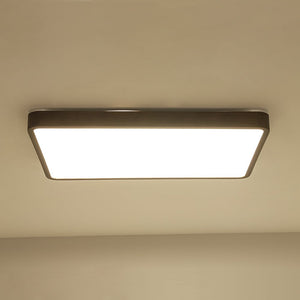 Farmhouze Light - Rustic Walnut Wood Dimmable LED Rectangle Ceiling Light - Ceiling Light - 23.6 In - 