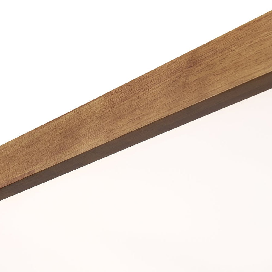 Farmhouze Light - Rustic Walnut Wood Dimmable LED Rectangle Ceiling Light - Ceiling Light - 23.6 In - 