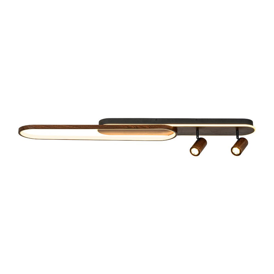 Rustic Wood Spotlight Dimmable LED Linear Semi Flush | Farmhouze Light