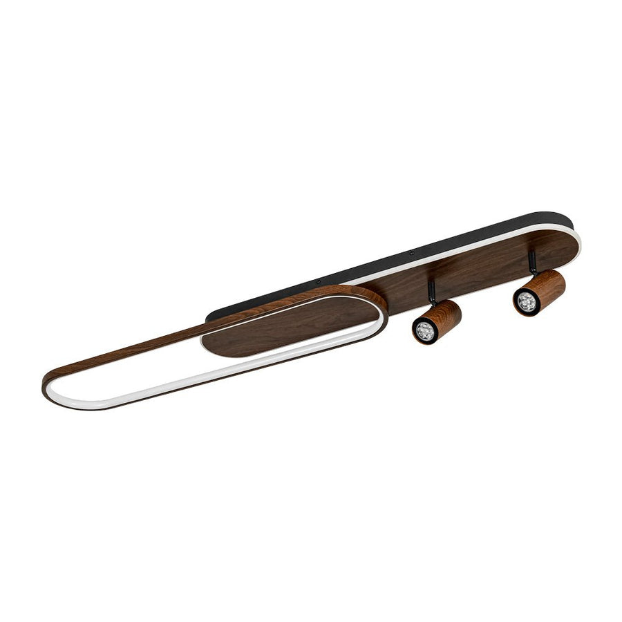 Rustic Wood Spotlight Dimmable LED Linear Semi Flush | Farmhouze Light