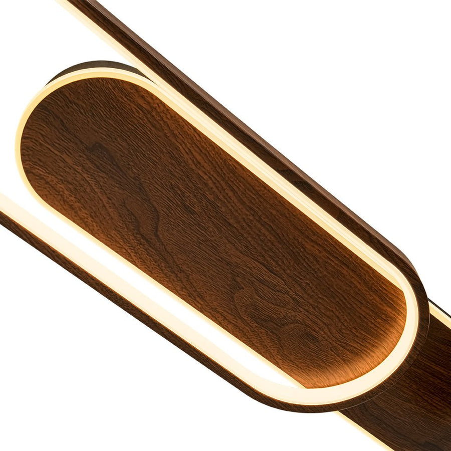 Rustic Wood Spotlight Dimmable LED Linear Semi Flush | Farmhouze Light