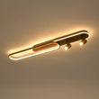 Load image into Gallery viewer, Farmhouze Light - Rustic Wood Spotlight Dimmable LED Linear Oval Ceiling Light - Ceiling Light - Oak Wood + Spotlight * 1 - 
