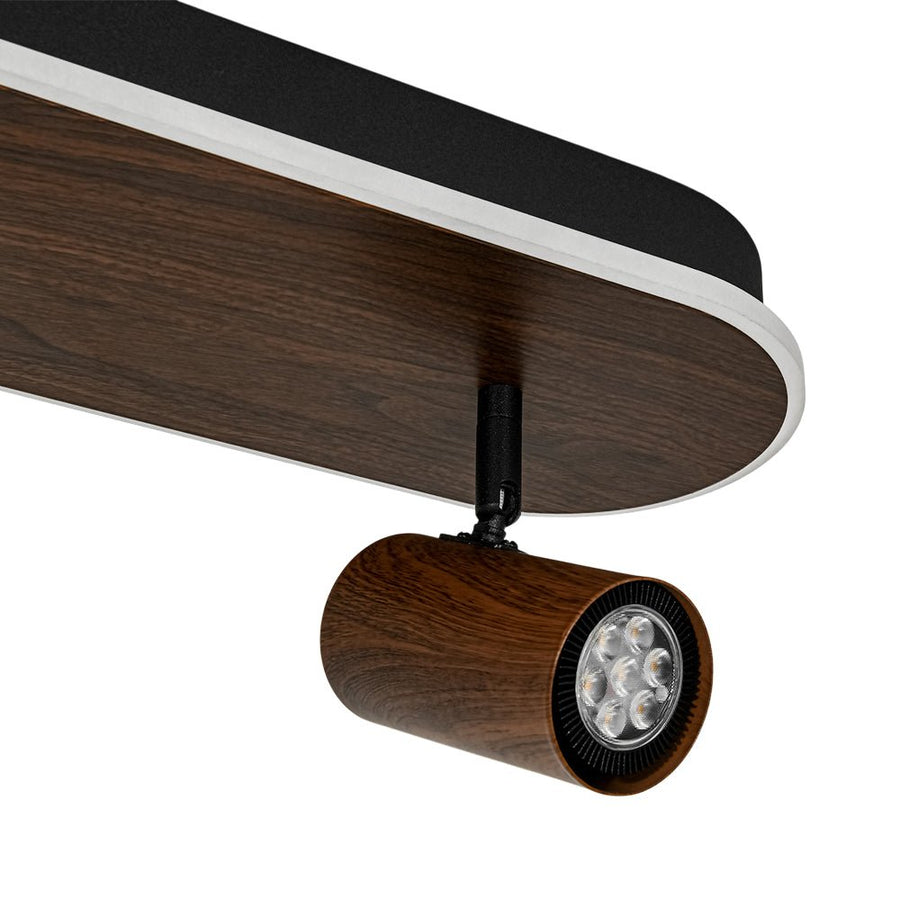 Rustic Wood Spotlight Dimmable LED Linear Semi Flush | Farmhouze Light