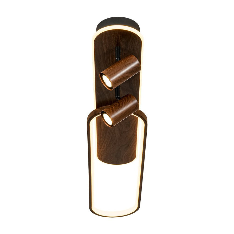 Rustic Wood Spotlight Dimmable LED Linear Semi Flush | Farmhouze Light