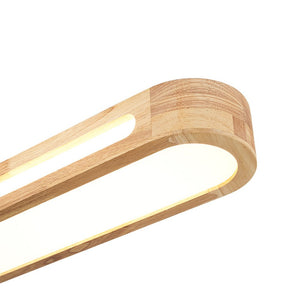 Farmhouze Light - Rustic Wooden Dimmable LED Long Oval Ceiling Light - Ceiling Light - 3000K Warm White - 