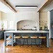 Load image into Gallery viewer, Farmhouze Light - Rustic Wooden LED Long Oval Semi Flush Ceiling Light - Ceiling Light - Black - 
