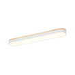 Load image into Gallery viewer, Farmhouze Light - Rustic Wooden LED Long Oval Semi Flush Ceiling Light - Ceiling Light - White - 
