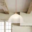 Load image into Gallery viewer, Farmhouze Light-Scandinavian 1-Light Striped Glass Dome Kitchen Pendant-Pendant-11.8 in-
