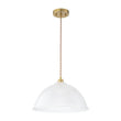 Load image into Gallery viewer, Farmhouze Light-Scandinavian 1-Light Striped Glass Dome Kitchen Pendant-Pendant-15 in-
