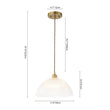 Load image into Gallery viewer, Farmhouze Light-Scandinavian 1-Light Striped Glass Dome Kitchen Pendant-Pendant-15 in-
