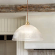 Load image into Gallery viewer, Farmhouze Light-Scandinavian 1-Light Striped Glass Dome Kitchen Pendant-Pendant-15 in-
