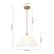 Load image into Gallery viewer, Farmhouze Light-Scandinavian 1-Light Striped Glass Dome Kitchen Pendant-Pendant-15 in-
