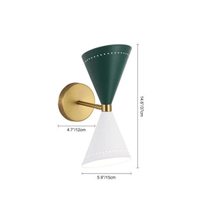 Farmhouze Light - Scandinavian 2 - Light Double Cone Vanity Wall Light - Wall Sconce - Brown Glass + Oil - Rubbed Bronze Finish - 