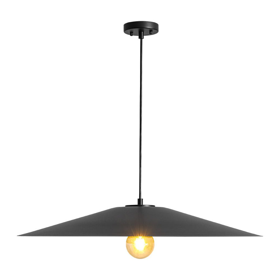 Farmhouze Light - Scandinavian Oversized Iron Shallow Dome Pendant Light - Chandelier - L - 31.5 in - 
