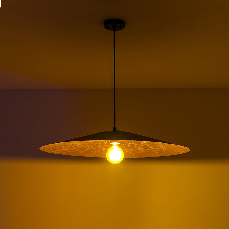 Farmhouze Light - Scandinavian Oversized Iron Shallow Dome Pendant Light - Chandelier - L - 31.5 in - 