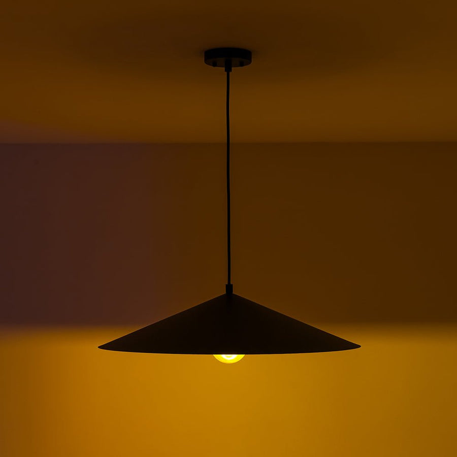 Farmhouze Light - Scandinavian Oversized Iron Shallow Dome Pendant Light - Chandelier - M - 25.6 in - 