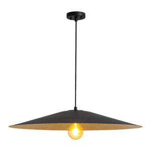 Farmhouze Light - Scandinavian Oversized Iron Shallow Dome Pendant Light - Chandelier - M - 25.6 in - 