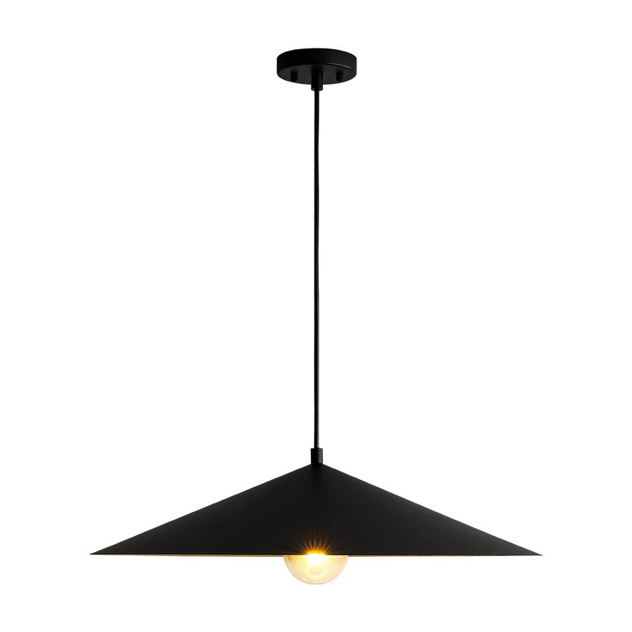 Farmhouze Light - Scandinavian Oversized Iron Shallow Dome Pendant Light - Chandelier - S - 23.6 in - 