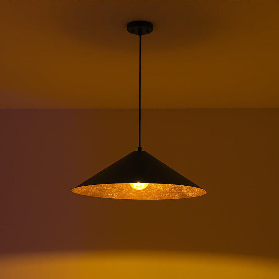 Farmhouze Light - Scandinavian Oversized Iron Shallow Dome Pendant Light - Chandelier - S - 23.6 in - 