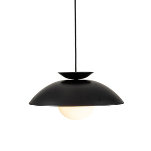 Farmhouze Light-Scandinavian Single Metal Dome Kitchen Pendant-Pendant-Black-