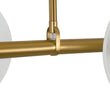 Load image into Gallery viewer, Farmhouze Light-Sculptural Brass Layered Frosted Glass Linear Island Pendant-Chandelier-Brass-
