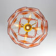 Load image into Gallery viewer, Farmhouze Light-Sculptural Retro Tangerine Glass Disc Tiered Round Chandelier-Chandelier-Brass-
