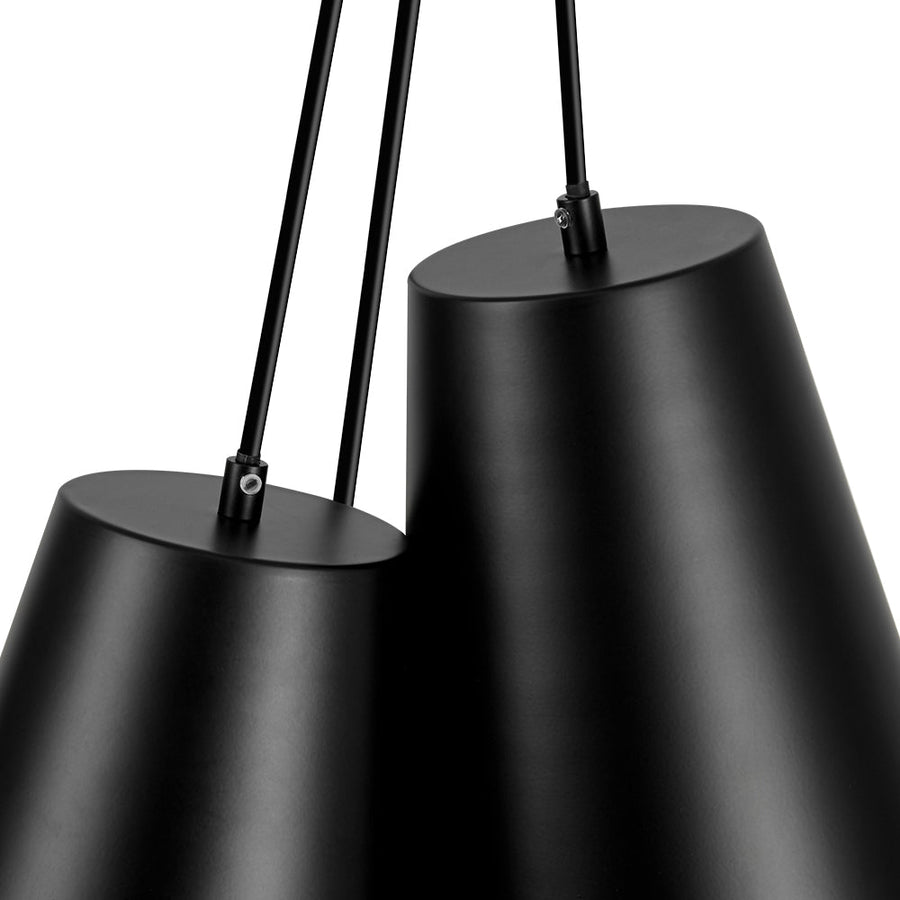 Farmhouze Light - Shaker Cluster Metal Cone 3 - Light Kitchen Pendant - Chandelier - White - 