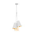 Load image into Gallery viewer, Farmhouze Light - Shaker Cluster Metal Cone 3 - Light Kitchen Pendant - Chandelier - White - 
